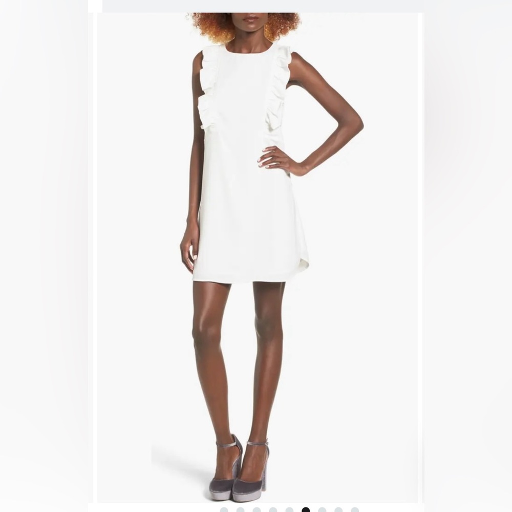 Ruffle Front Shift Dress